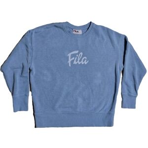 Vintage Fila Crew Neck Blue‎ Women's Pull On Sweater Size L